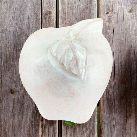 1997 Isabel Bloom Light Pink Apple Pottery Heavy Figurine Paperweight Signed - Picture 2 of 11